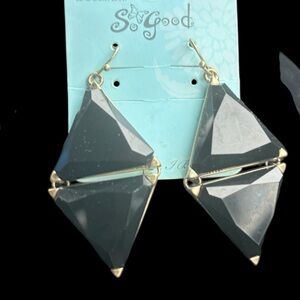 Black and Gold Statement Earrings